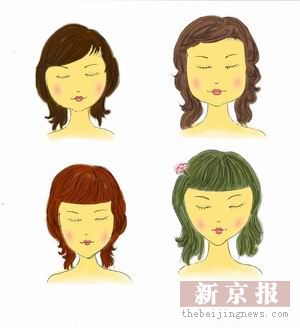 发型巧配 修饰脸形的4案例